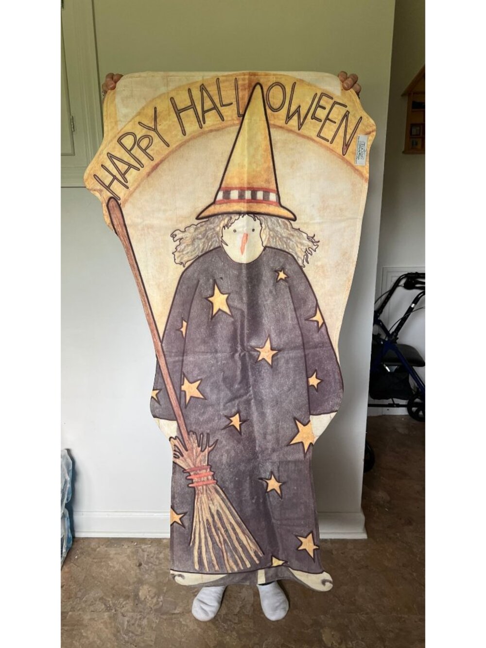 Happy Halloween Witch Outdoor Flag By Toland & Debbie Mumm